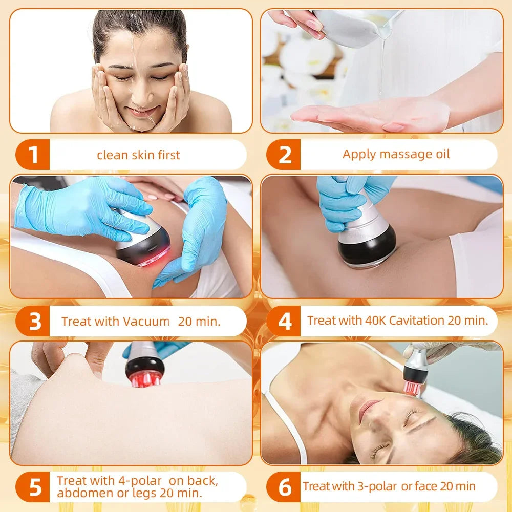 Missheart 40K 3in1 Cavitation Body Slimming Machine Facial Antiwrinkle Massager