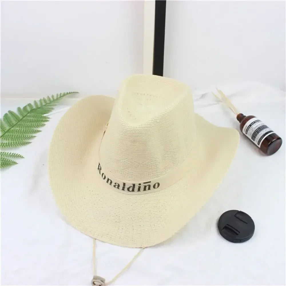Straw Sun Hat Unisex Wide Brim Beach Fashion Sun Protection