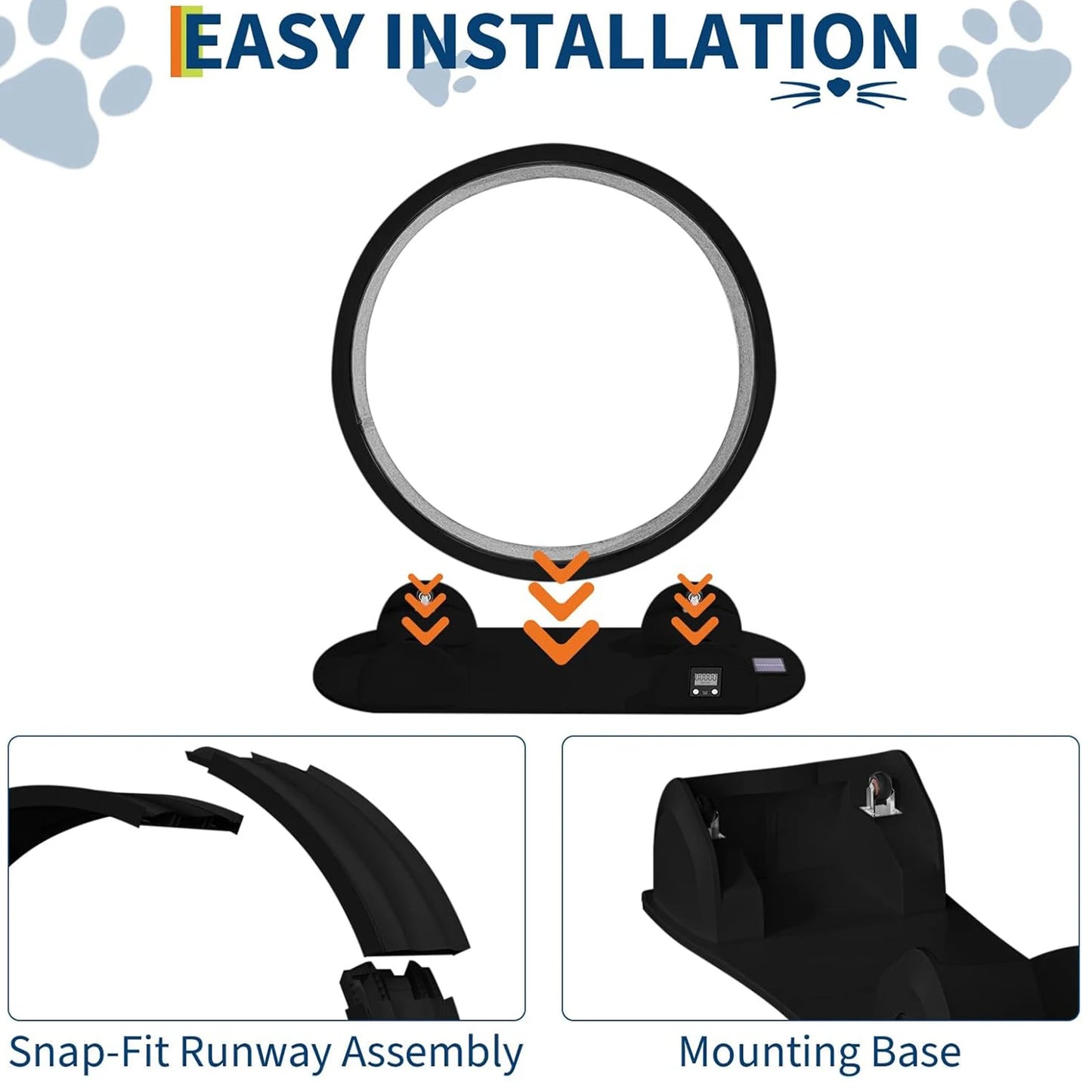 HiMISSCN Cat Exercise Wheel Indoor Running Wheel For Cats - Arthur's Wellness Emporium