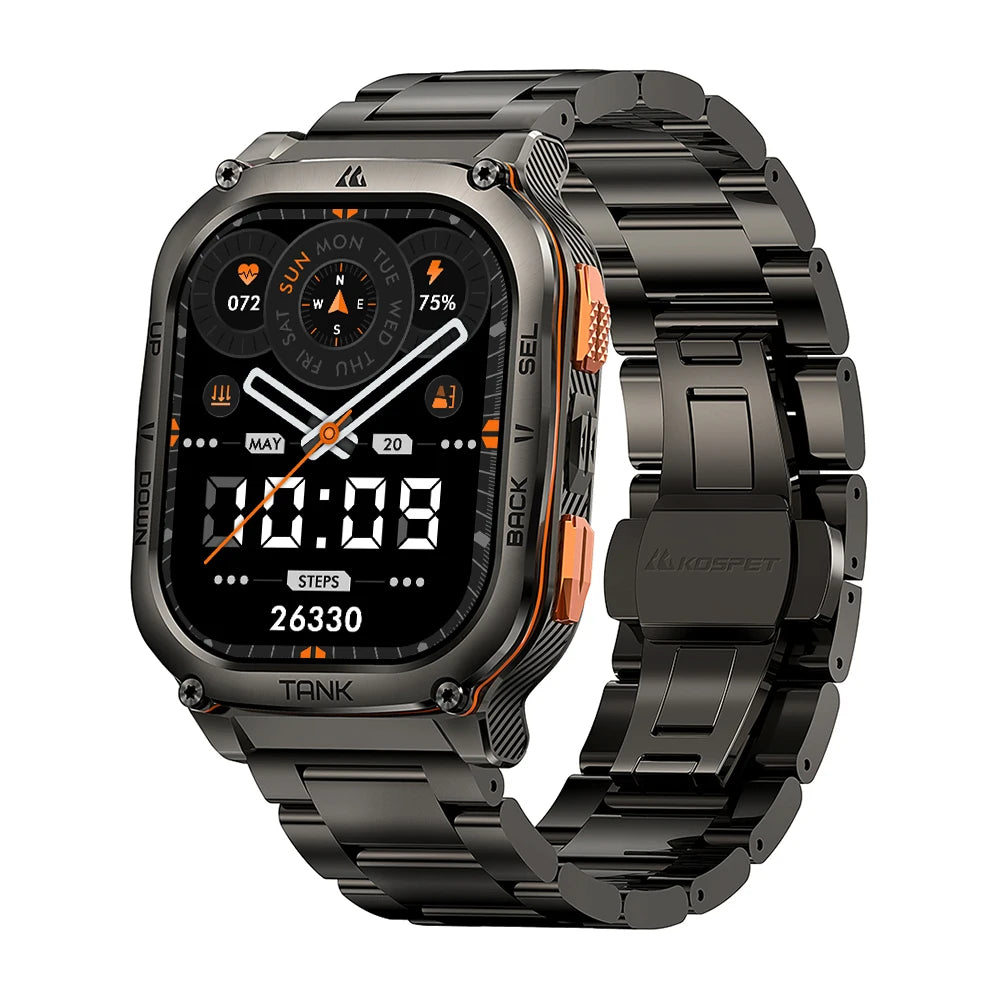 KOSPET Tank M3 Ultra GPS Smartwatch Men AMOLED AOD - Arthur's Wellness Emporium