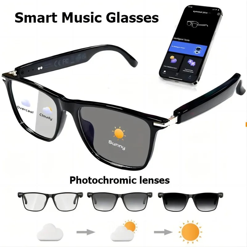 Fecoul Smart Glasses With Automatic Dimming Lenses And HD Voice Calls