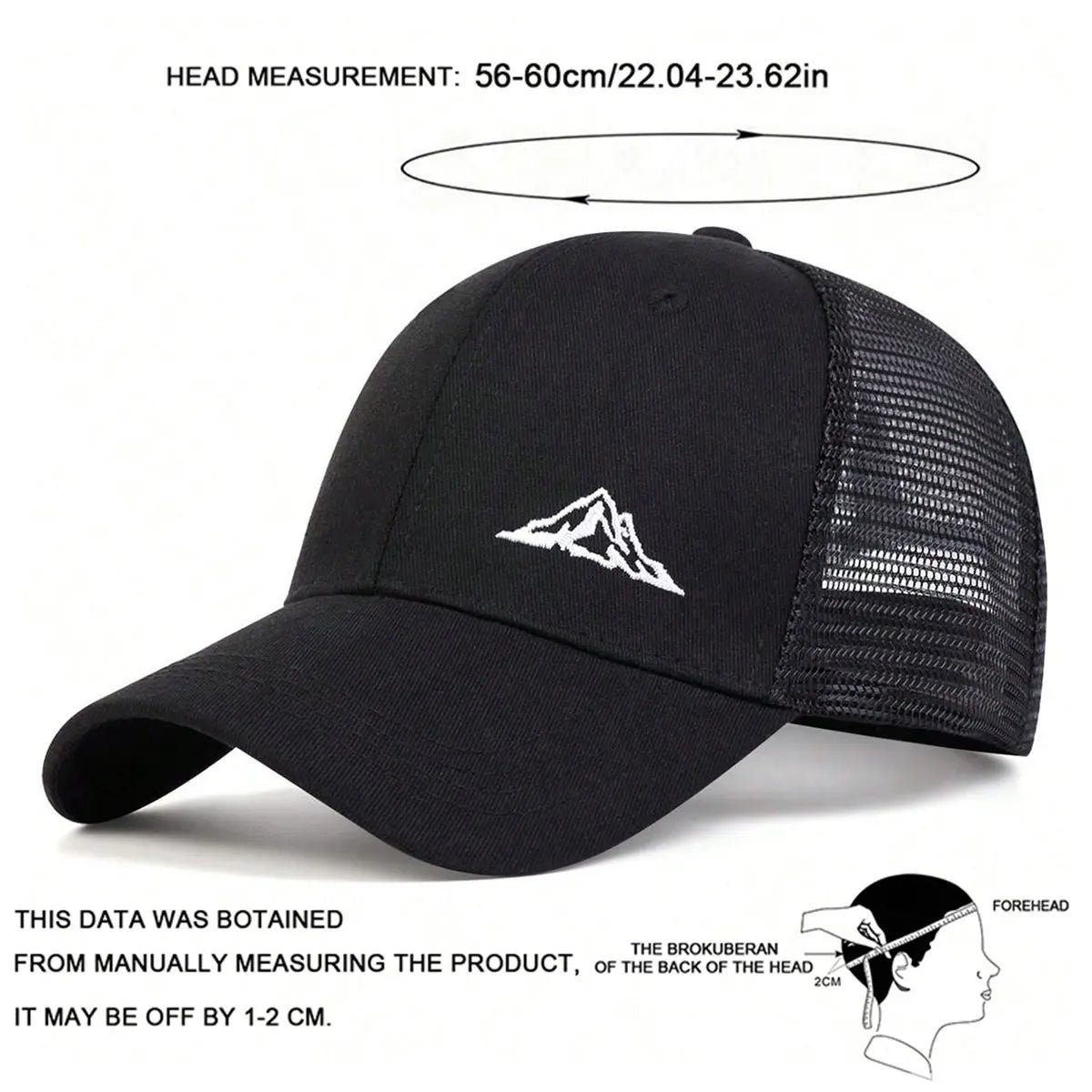 Unisex Mountains Embroidery Baseball Cap for Outdoor Fun