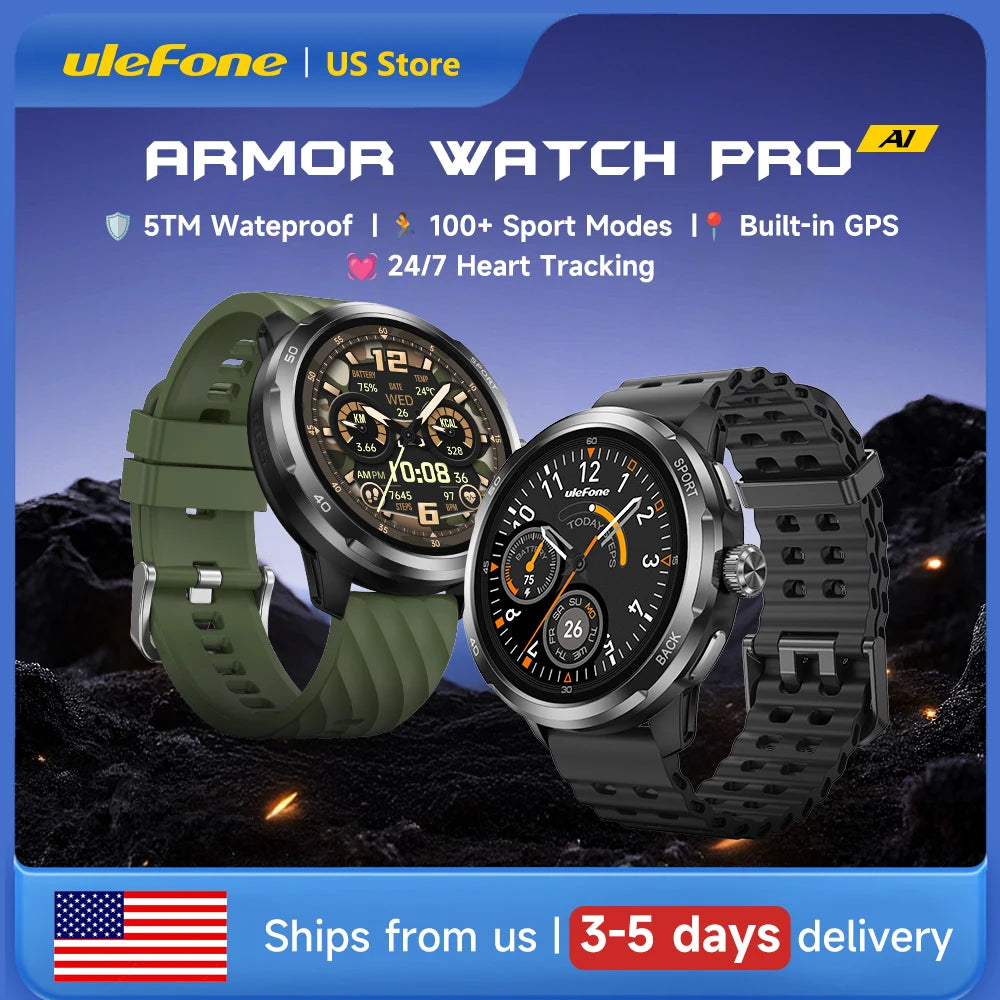 Ulefone Armor Watch Pro Smartwatch With Built In GPS And Heart Rate - Arthur's Wellness Emporium