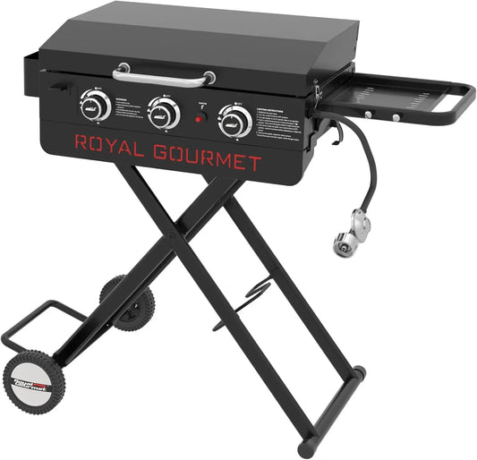 PD3001 3 Burner Propane Gas Griddle With Collapsible Stand Portable