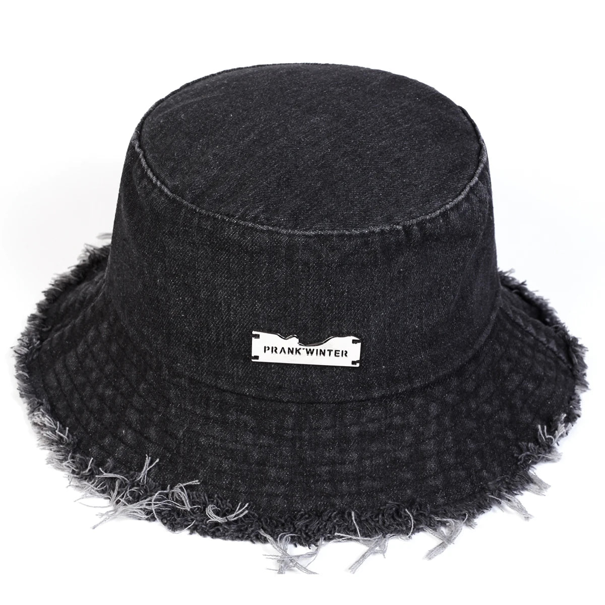 Unisex Denim Bucket Hat With Edge Holes For Outdoor Travel