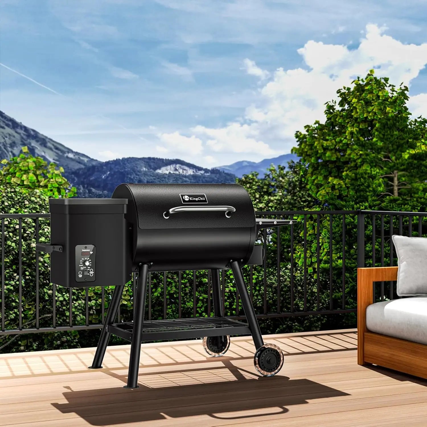 Wood Pellet Grill And Smoker With PID Temperature Control WRGC - Arthur's Wellness Emporium