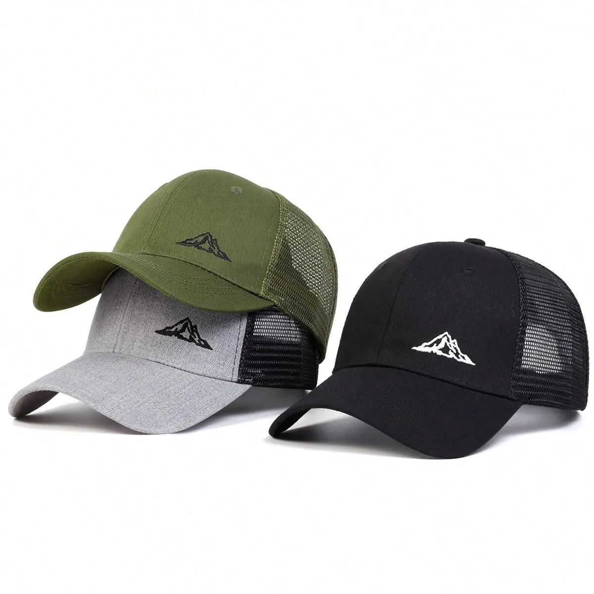 Unisex Mountains Embroidery Baseball Cap for Outdoor Fun