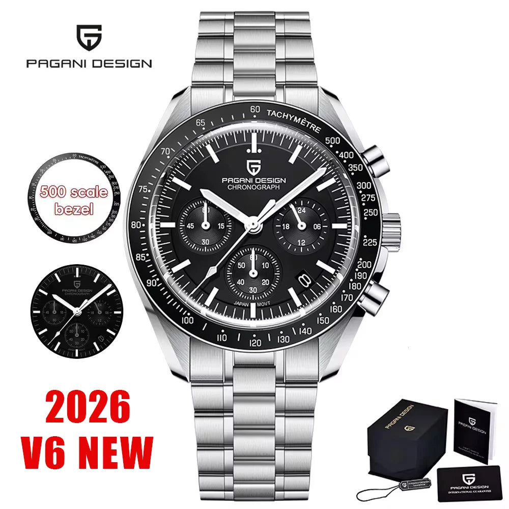 Pagani Design Moon V6 Men's Quartz Chronograph Watch