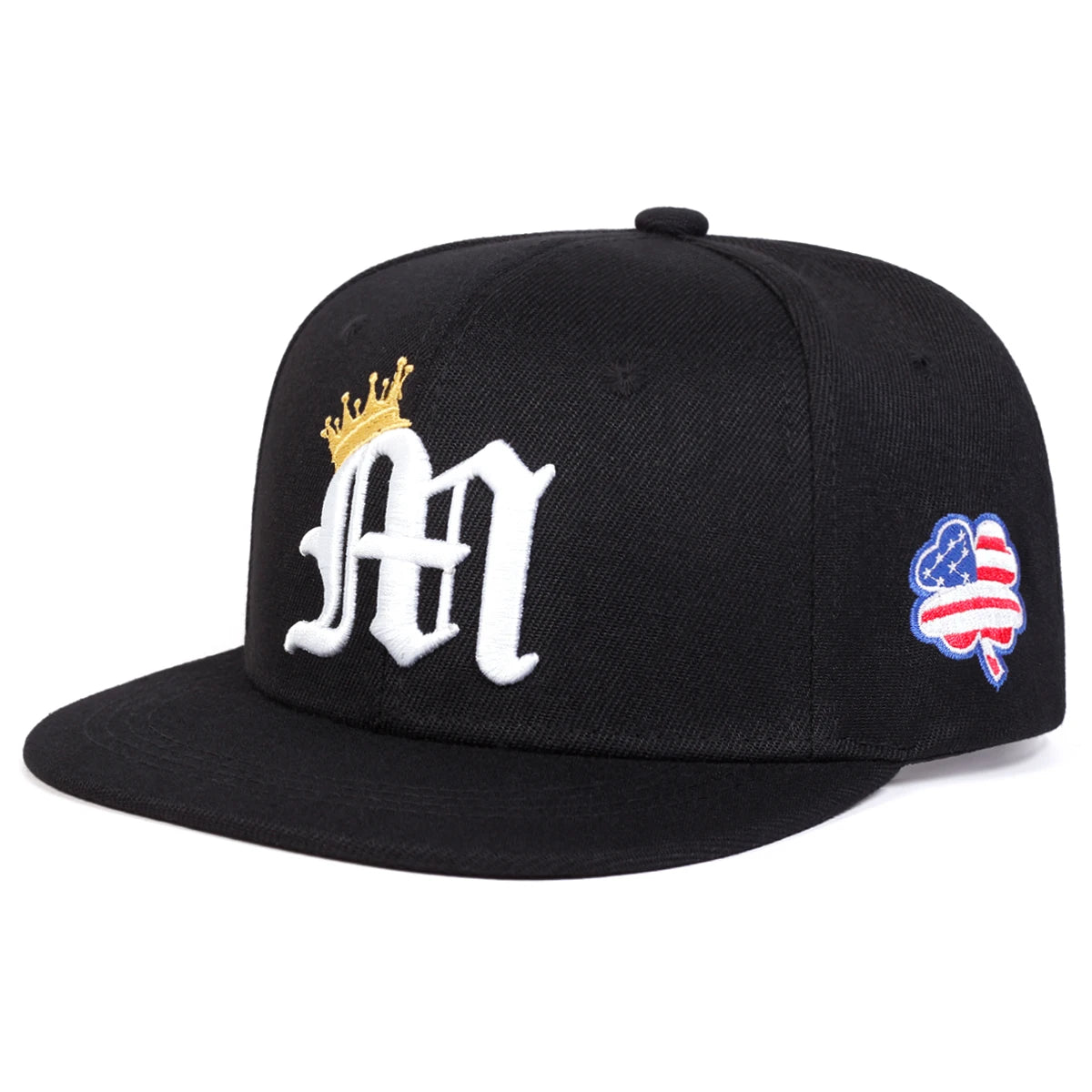 Zhejiang Unisex Letter M Crown Embroidered Hip Hop Cap Adjustable Polyester