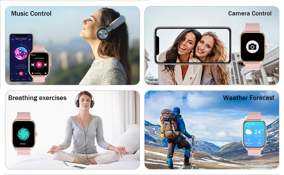 LIVLOVCP AI Voice Assistant Smartwatch Heart Rate Monitor - Arthur's Wellness Emporium