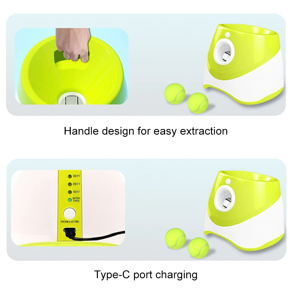 Automatic Dog Ball Thrower Launcher With 3 Tennis Balls - Arthur's Wellness Emporium