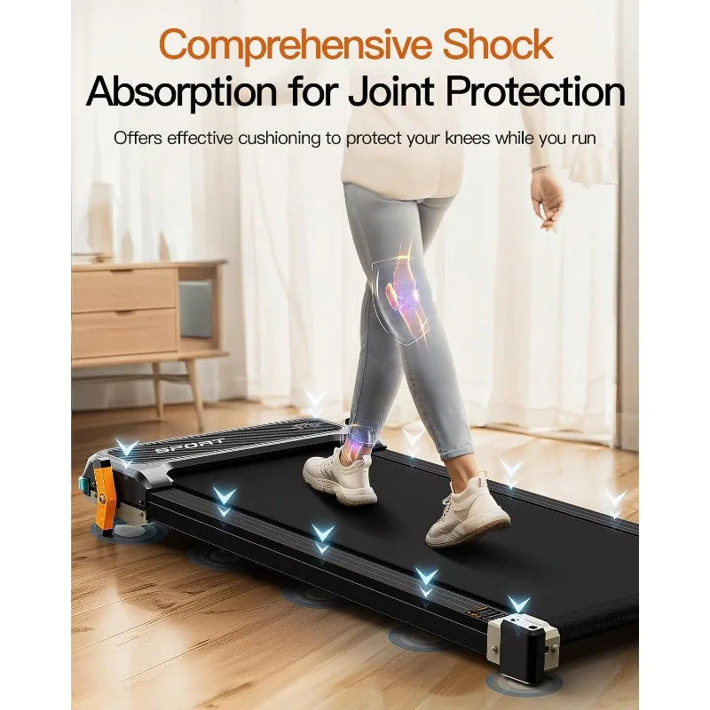 FUNRAY Walking Pad Treadmill With Incline Under Desk 2 In 1