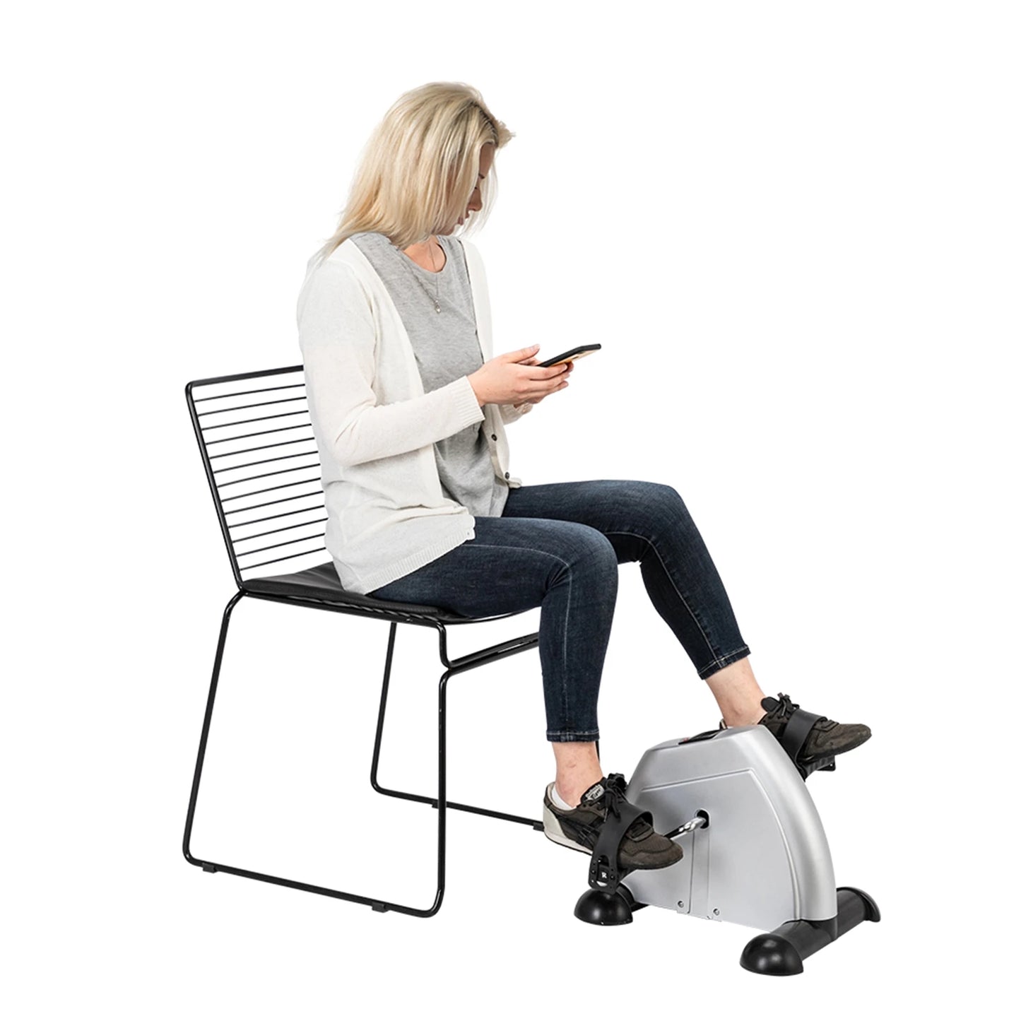 AUKYGGUS Mini Under Desk Exercise Bike Adjustable Resistance - Arthur's Wellness Emporium