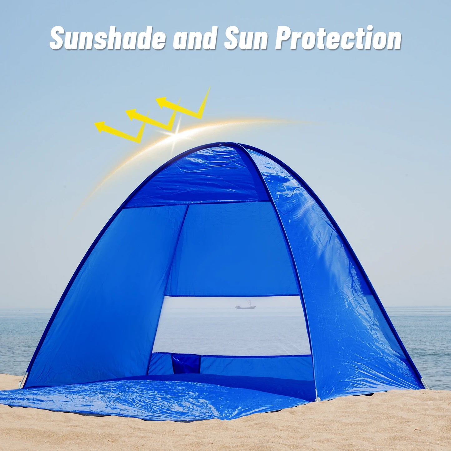 Pakicetus Pop Up Beach Tent With Handbag Compact Folding Outdoor Shelter - Arthur's Wellness Emporium