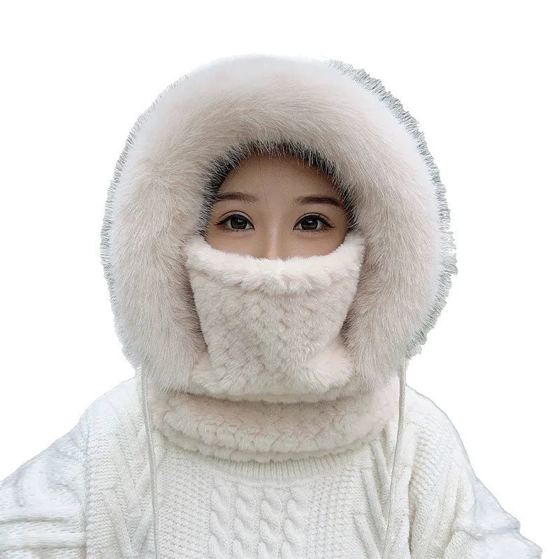 Female Lei Feng Winter Hat With Ear Protection Windproof Warm