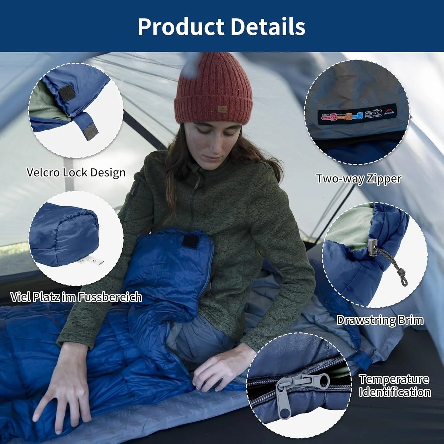 Naturehike Mummy Sleeping Bags MJ300 MJ600 Camping Winter - Arthur's Wellness Emporium