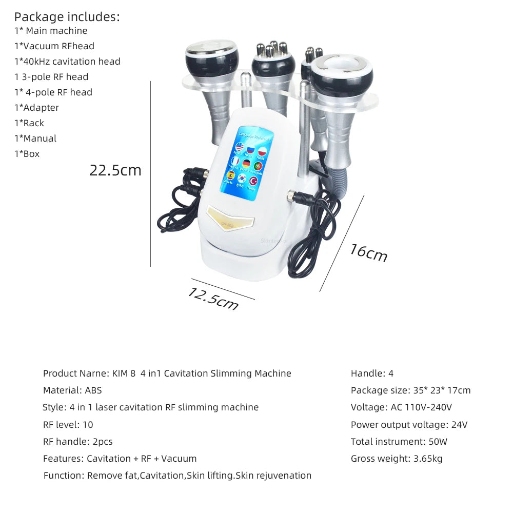 Moonic Beauty 4in1 Cavitation Body Slimming Vacuum Massager - Arthur's Wellness Emporium
