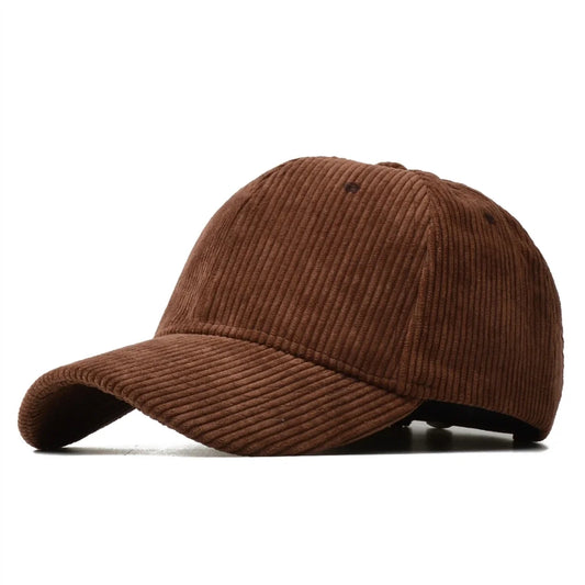 Corduroy Baseball Caps For Men Women Solid Color Hats