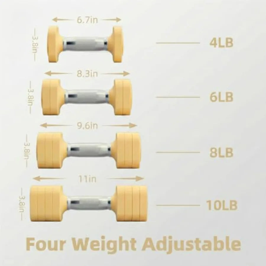 Adjustable Dumbbell Set 5 in 1 Free Weights Home Gym - Arthur's Wellness Emporium