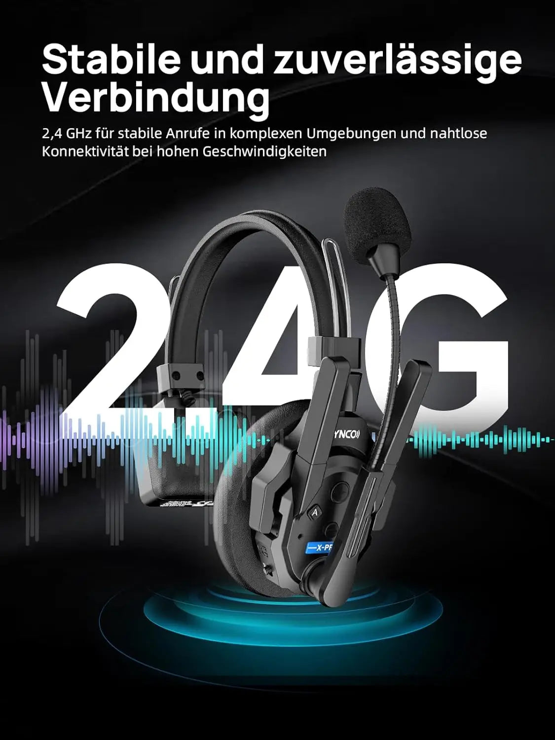 SYNCO XTALK XPRO5 Wireless Intercom Headset 2.4GHz Full Duplex - Arthur's Wellness Emporium