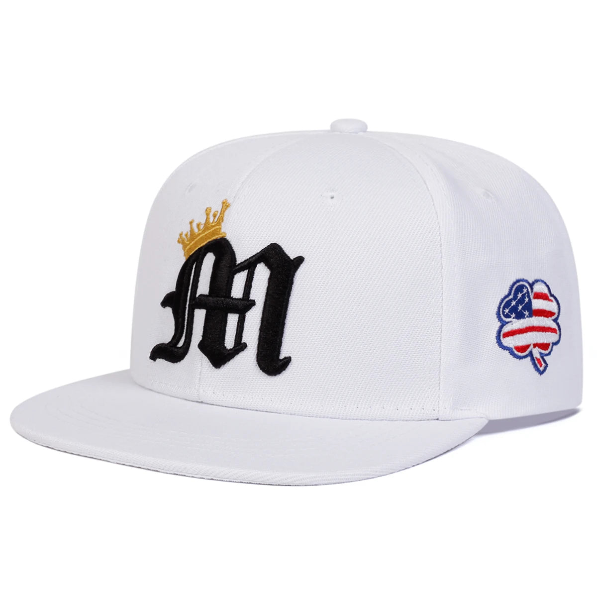 Zhejiang Unisex Letter M Crown Embroidered Hip Hop Cap Adjustable Polyester