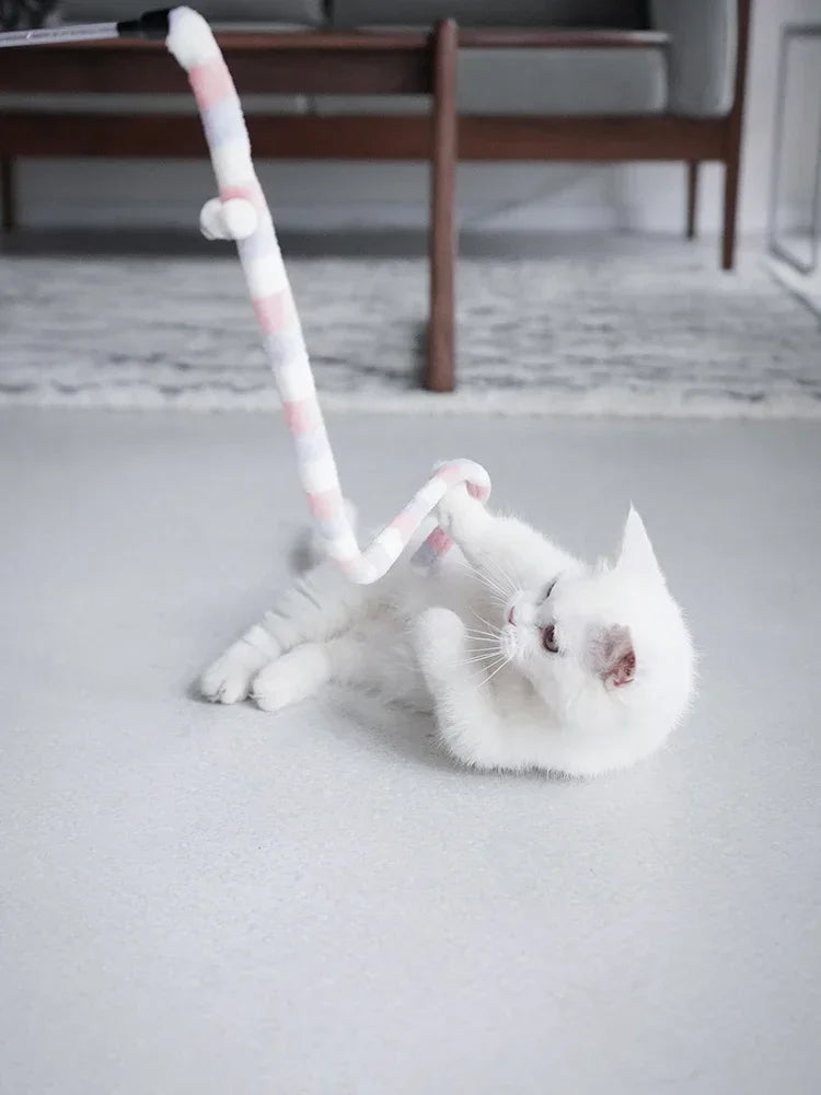 Cat Feather Teaser Wand Interactive Toy for Cats Accessory - Arthur's Wellness Emporium