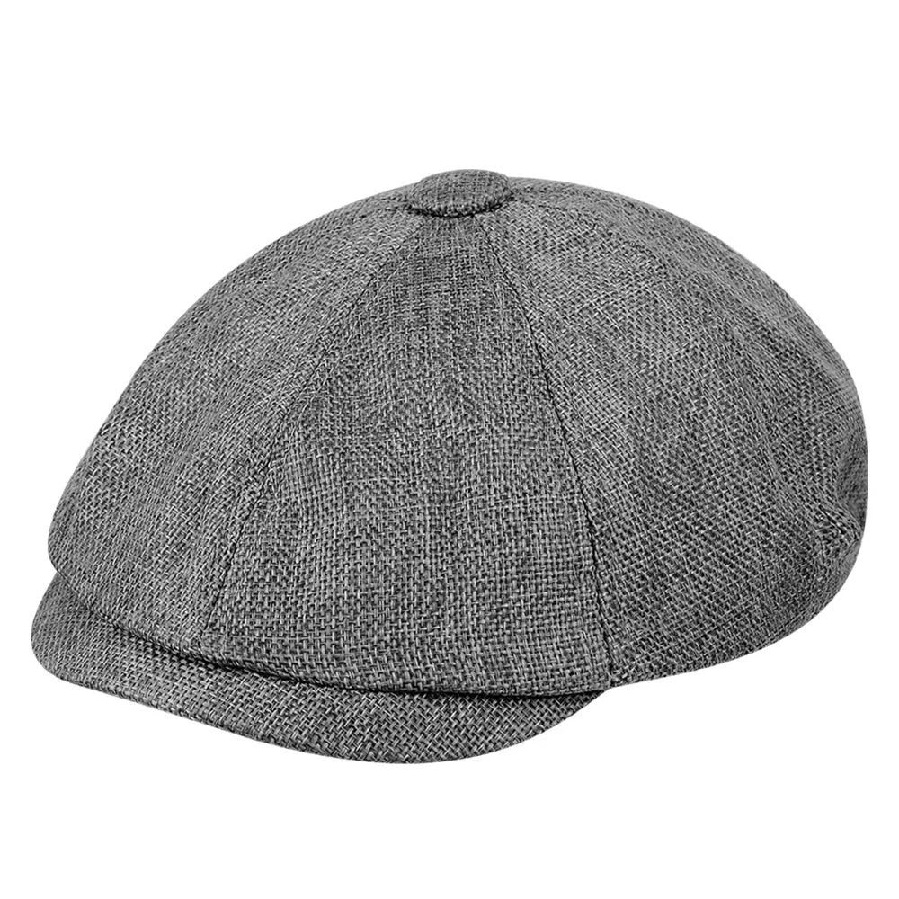 Classic Handwoven Tweed Beret Hat Unisex for Men and Women