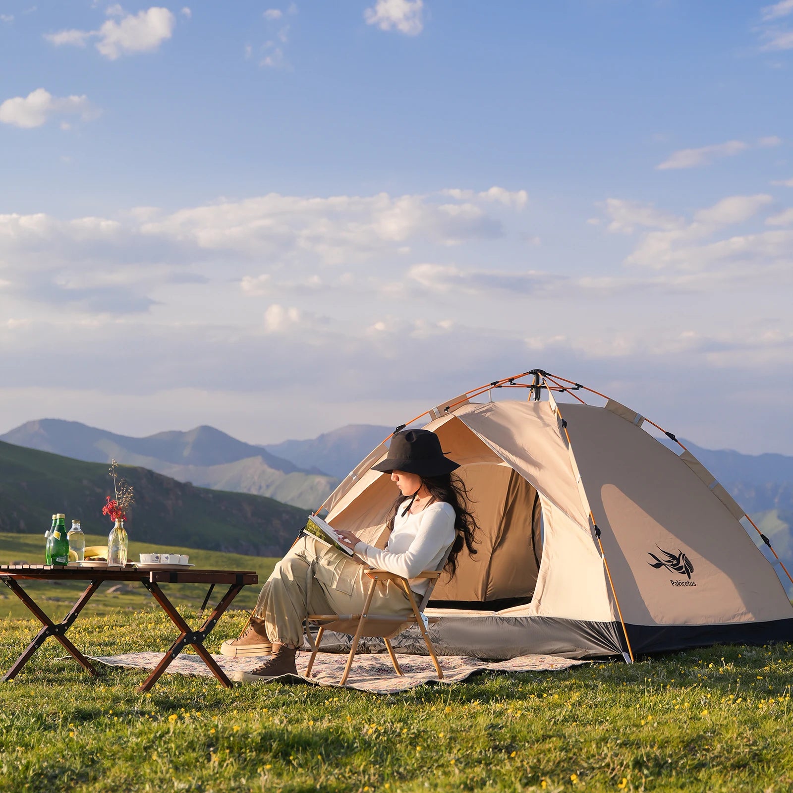 Pakicetus Instant Golden Tent Portable Sun And Rain Shelter - Arthur's Wellness Emporium