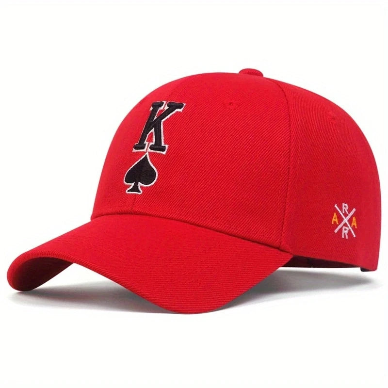 Unisex Poker Spades K Embroidery Baseball Cap Adjustable Hat