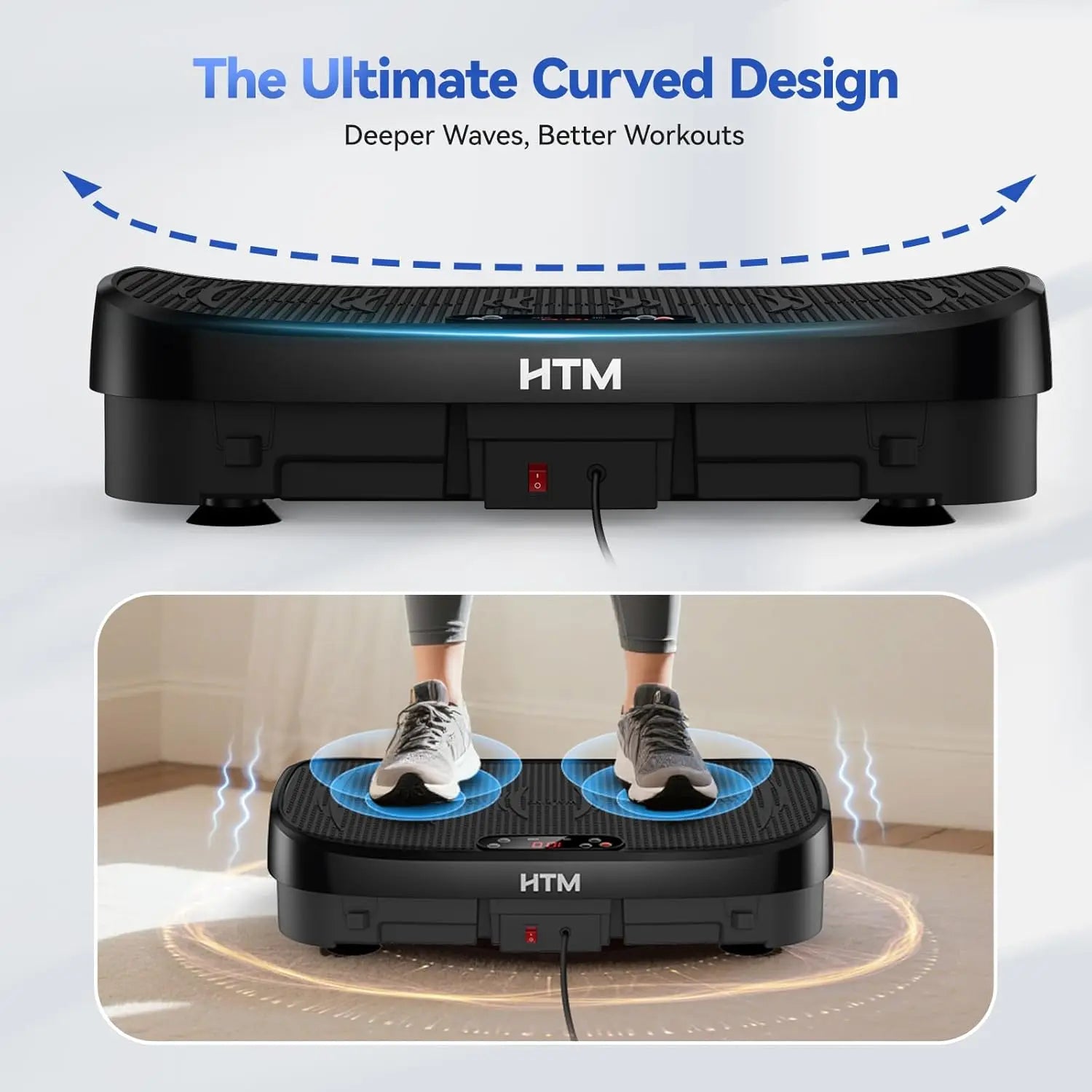 HTM Vibration Plate Whole Body Exercise Machine Bluetooth 120 Levels - Arthur's Wellness Emporium
