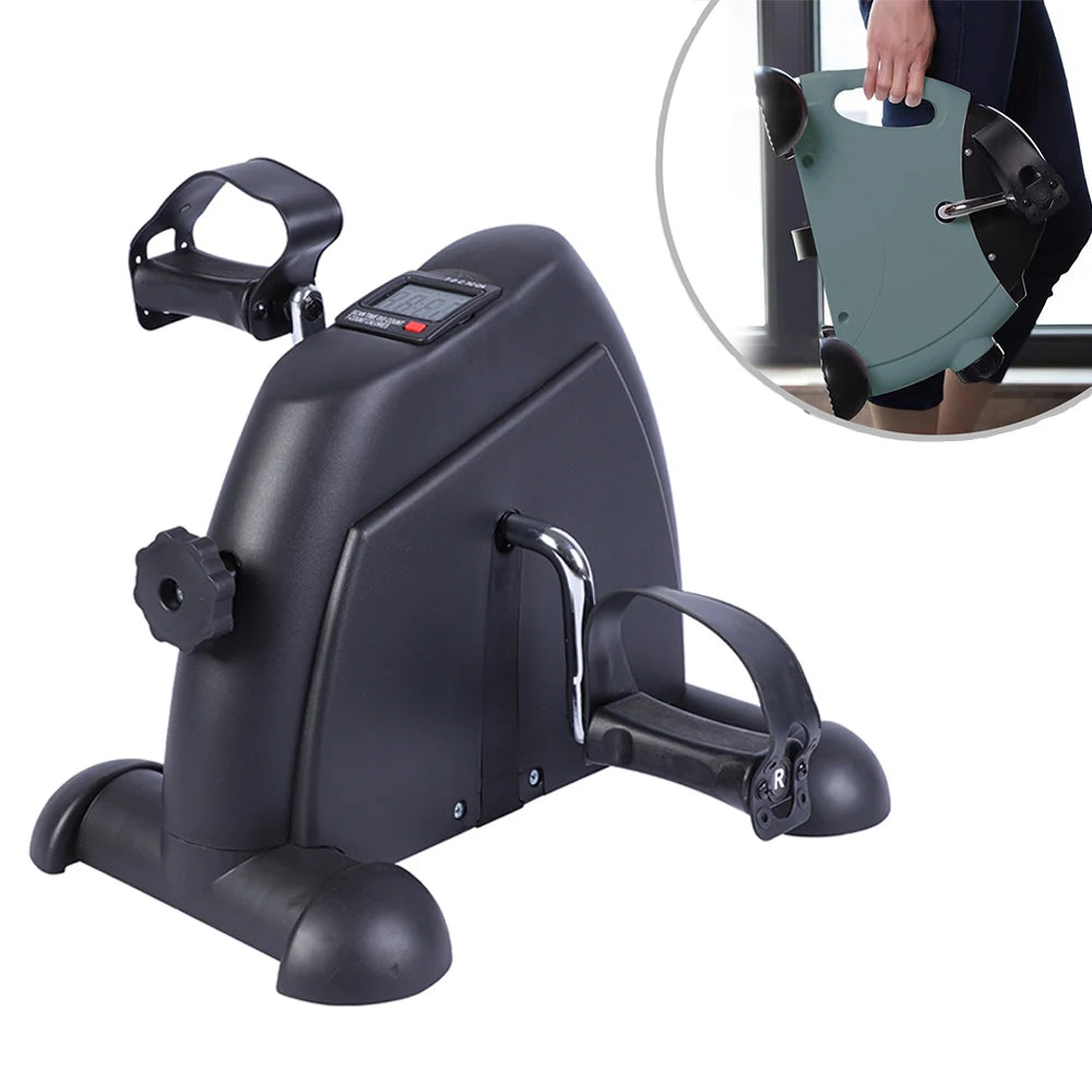 Under Desk Pedal Exerciser Bike LCD Display Multifunction Cardio