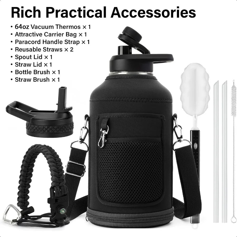 Insulated Stainless Steel Vacuum Water Bottle For Hiking - Arthur's Wellness Emporium