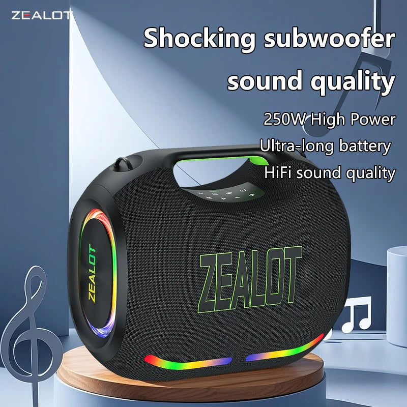 ZEALOT ZE21 250W Wireless Speaker With Carry Handle TWS