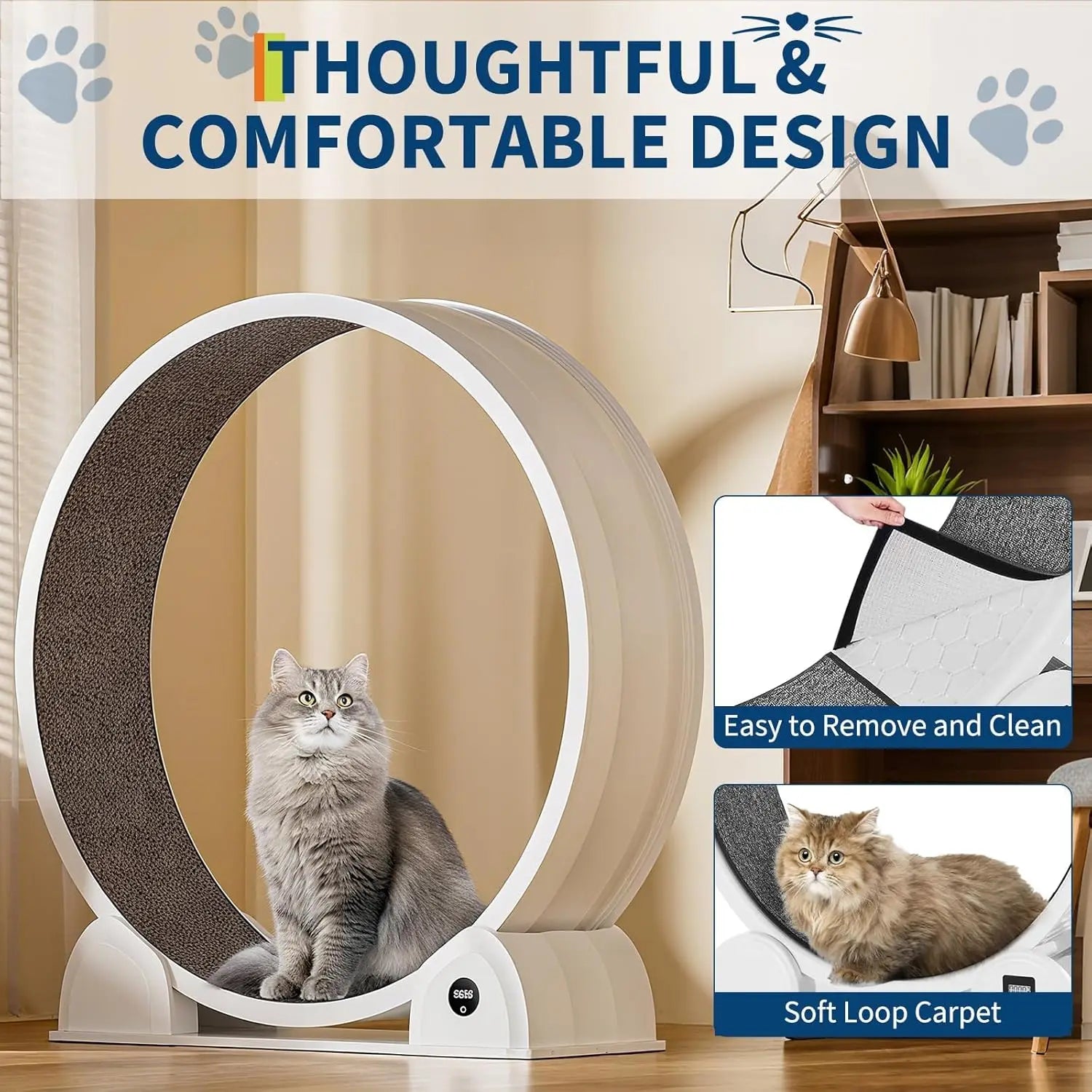 HiMISS Cat Exercise Wheel Indoor Running Wheel For Cats - Arthur's Wellness Emporium