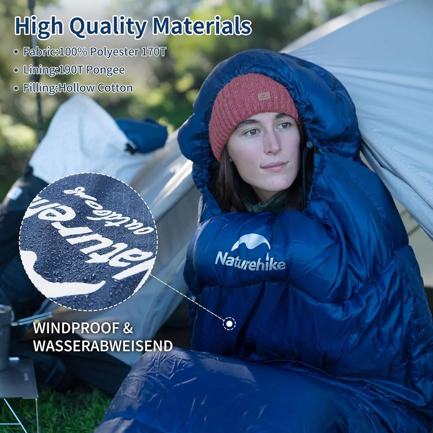 Naturehike Mummy Sleeping Bags MJ300 MJ600 Camping Winter - Arthur's Wellness Emporium