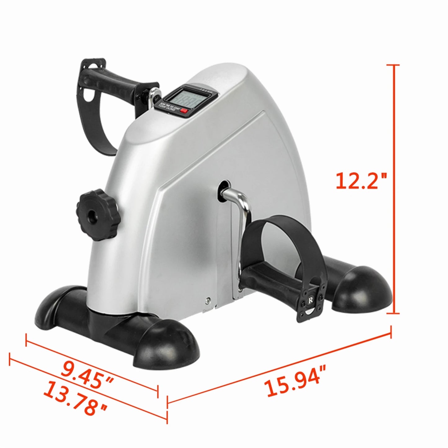 AUKYGGUS Mini Under Desk Exercise Bike Adjustable Resistance - Arthur's Wellness Emporium
