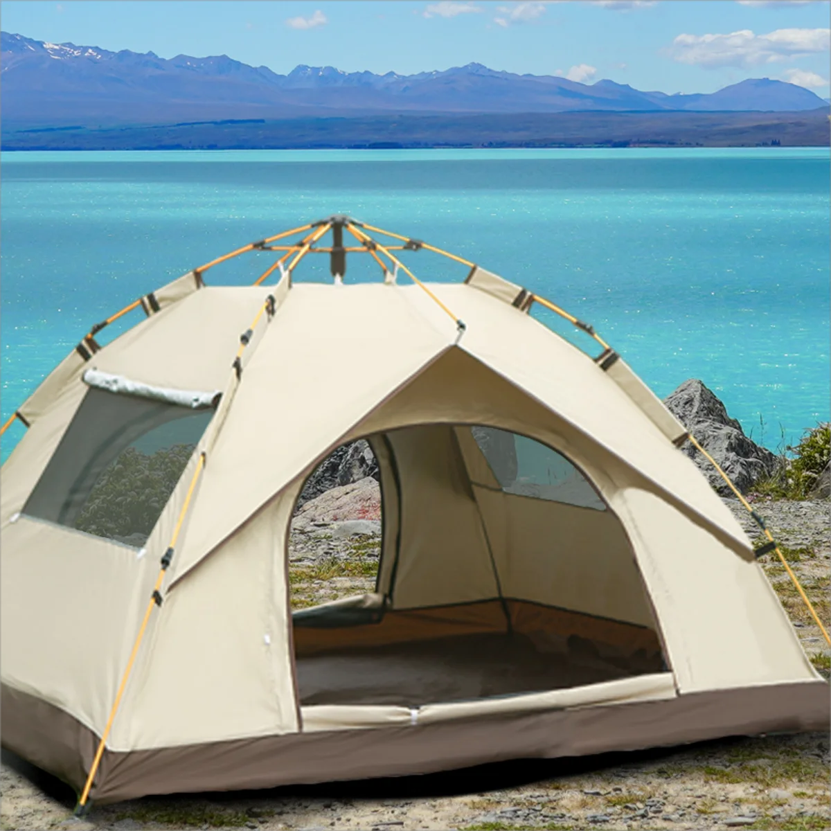 Pakicetus Outdoor Sunshade Camping Tent With Doors And Windows - Arthur's Wellness Emporium