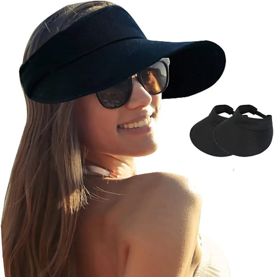 Wide Brim Sun Visor Hat Women UV Protection Beach Korean