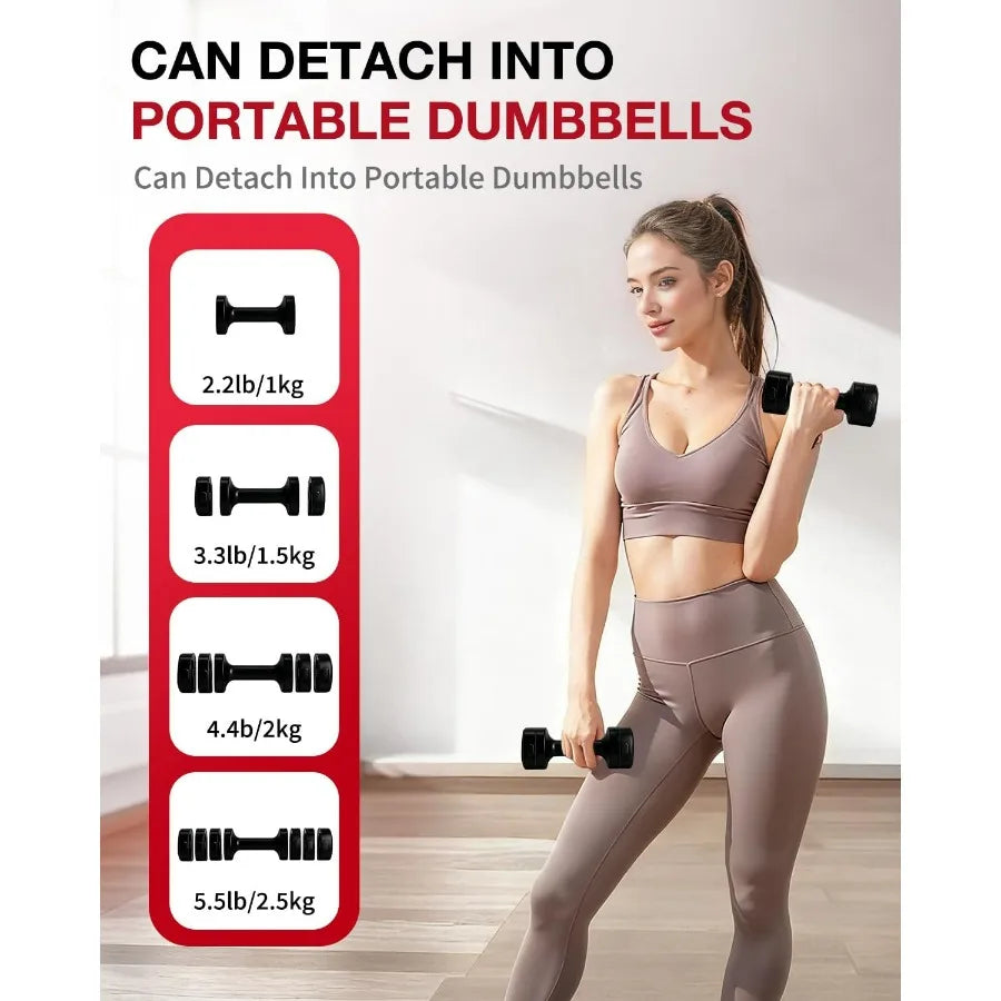 Adjustable Kettlebell Set With Wrist Straps 4-In-1 Home Gym - Arthur's Wellness Emporium