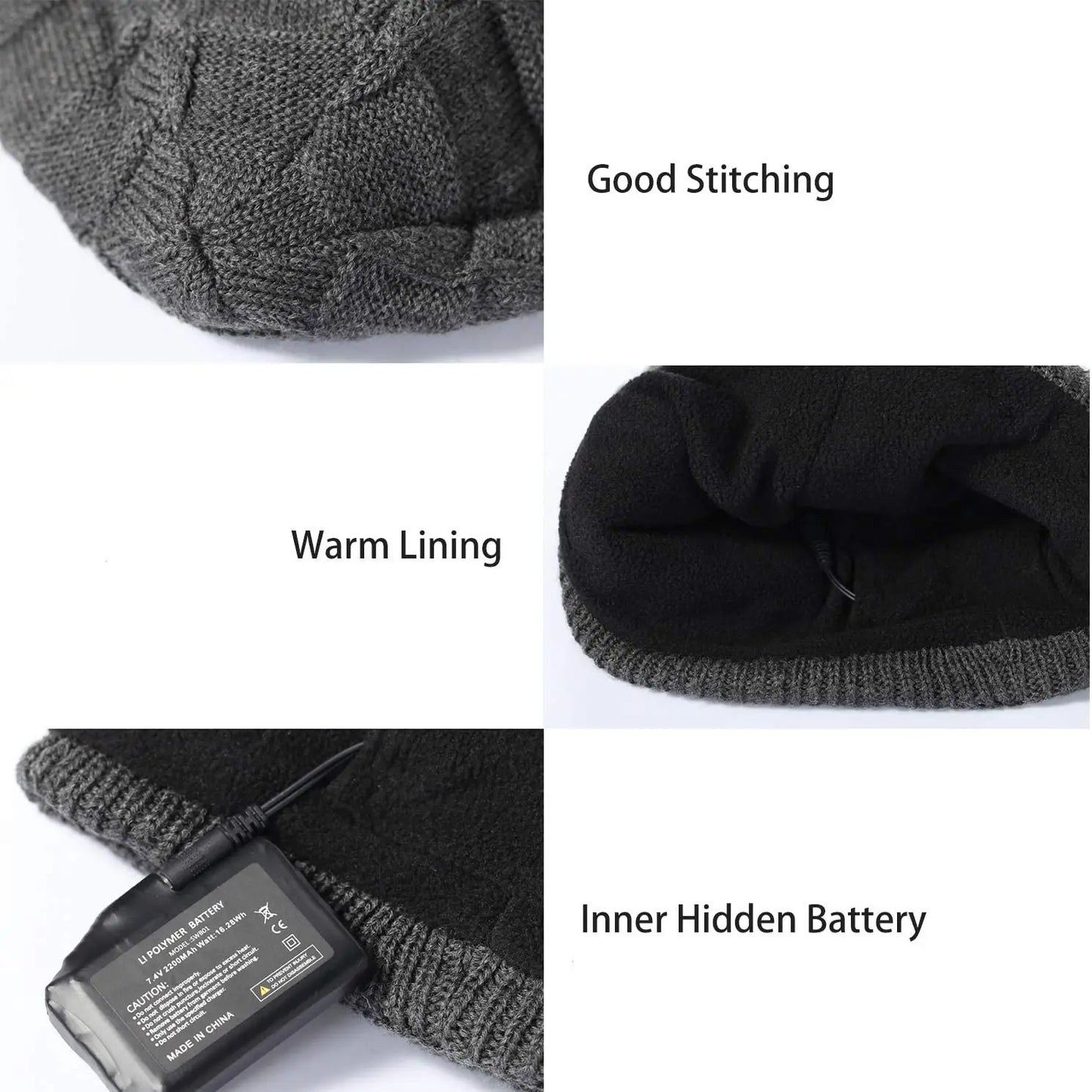 Savior Heated Winter Beanie Cap for Men and Women