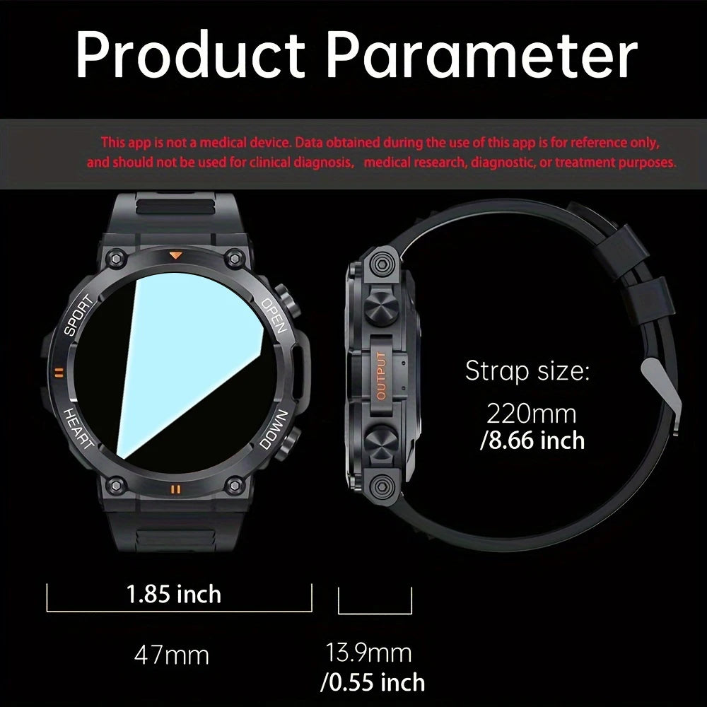 Senbono Rugged Military Smart Watch for Men With Heart Rate - Arthur's Wellness Emporium