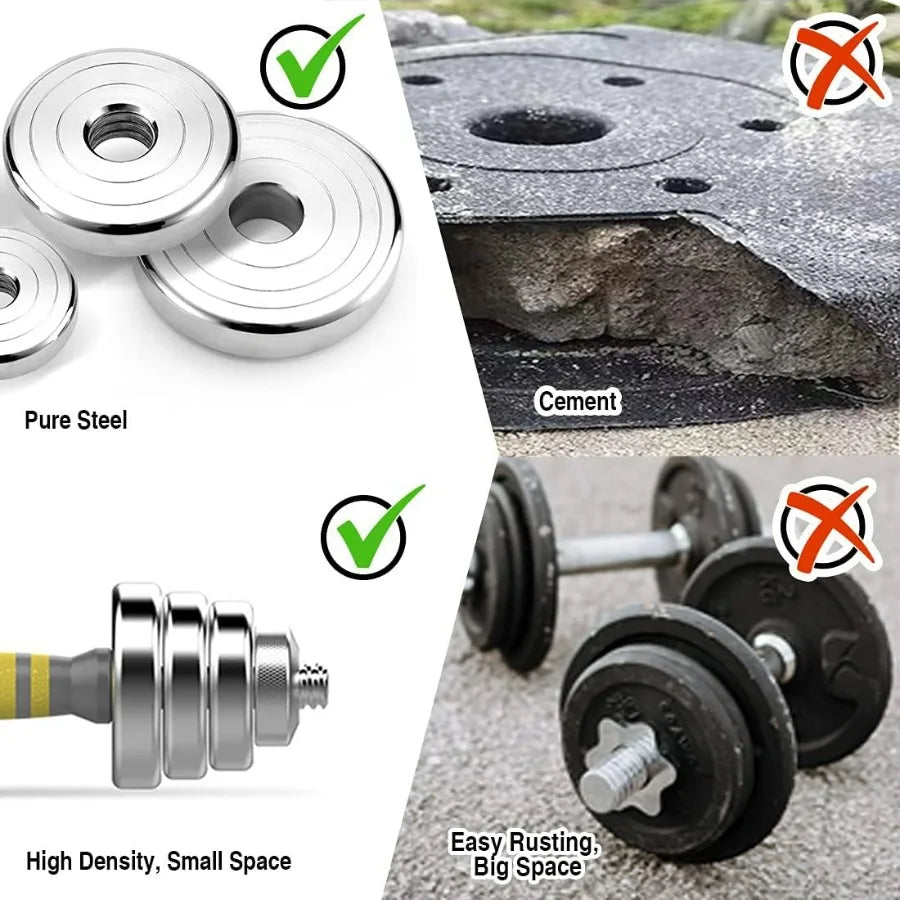 Adjustable Dumbbell Set 44 Lbs 3 In 1 Workout System