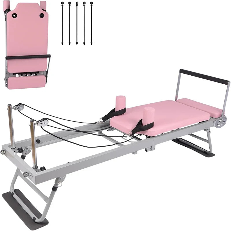 Foldable Pilates Reformer Machine With Jump Board For Home Gym - Arthur's Wellness Emporium