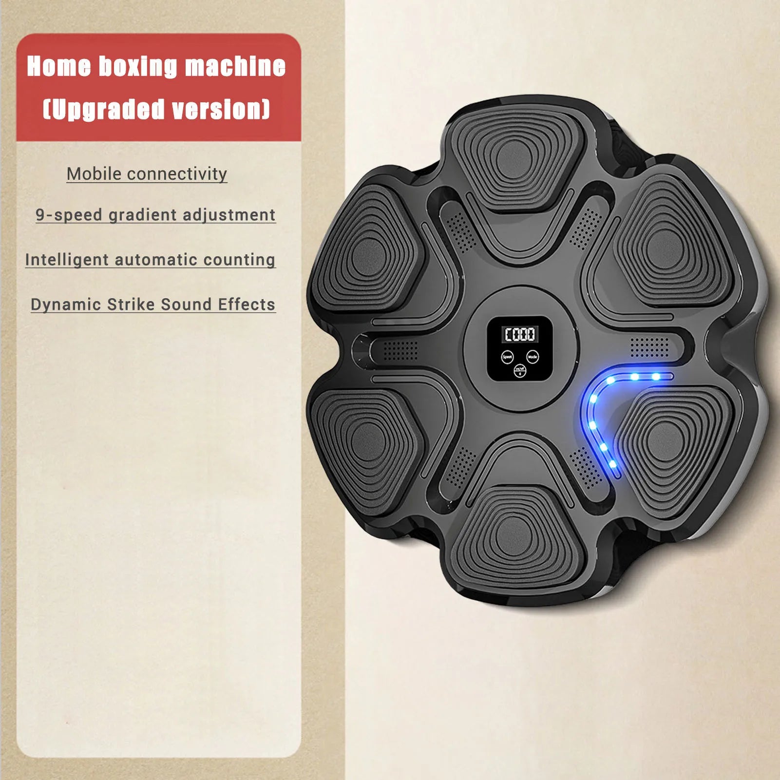 Wall Mounted Smart Musical Boxing Machine With Digital Target Training - Arthur's Wellness Emporium