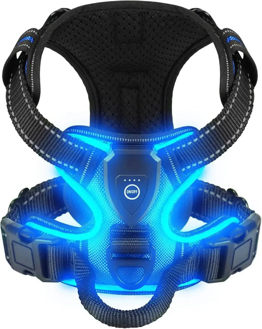 NONECN LED Luminous No Pull Dog Harness Rechargeable Vest - Arthur's Wellness Emporium