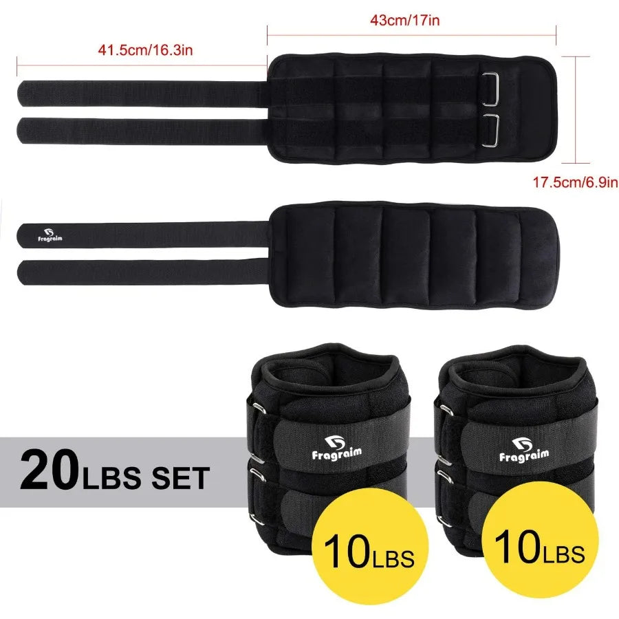 LISM Ankle And Wrist Weights 20 Lb Adjustable Straps - Arthur's Wellness Emporium