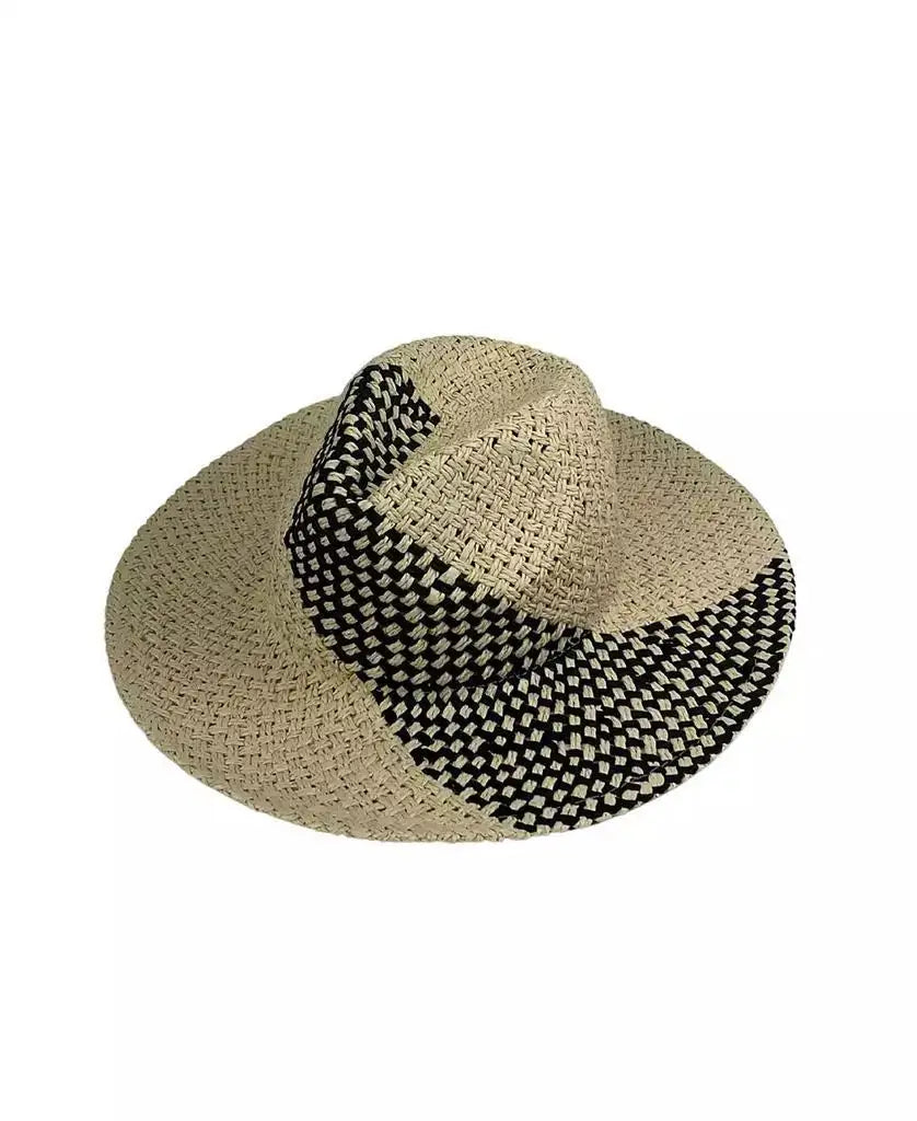 Marcus Adler Straw Panama Hat With Color Detail Unisex - Arthur's Wellness Emporium