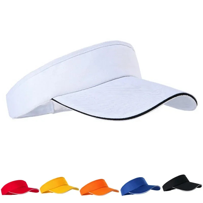 Cotton Adjustable Visor Cap For Running Tennis Golf Unisex - Arthur's Wellness Emporium