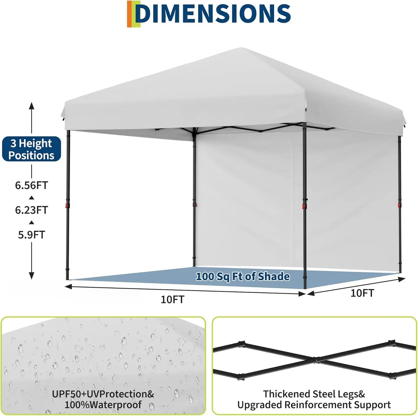 TWISTER Pop Up Canopy Tent With Removable Sidewall Shelter - Arthur's Wellness Emporium