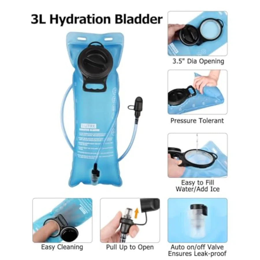 Hydration Backpack With Bladder Lightweight Hiking Pack For Outdoors - Arthur's Wellness Emporium